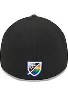 New Era Sporting Kansas City Mens Black 2023 Pride 39THIRTY Flex Hat