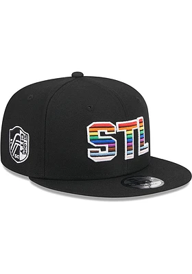 New Era St Louis City SC Black 2023 Pride 9FIFTY Mens Snapback Hat