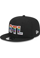 New Era St Louis City SC Black 2023 Pride 9FIFTY Mens Snapback Hat