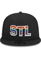 New Era St Louis City SC Black 2023 Pride 9FIFTY Mens Snapback Hat