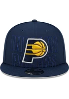 New Era Indiana Pacers Navy Blue 2023 NBA Draft 9FIFTY Mens Snapback Hat
