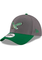 New Era Philadelphia Eagles Retro 2T Stretch Snap 9FORTY Adjustable Hat - Graphite