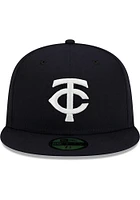 New Era Minnesota Twins Mens Navy Blue Alt TC AC 59FIFTY Fitted Hat