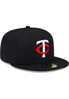 New Era Minnesota Twins Mens Navy Blue Home TC AC 59FIFTY Fitted Hat