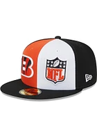 New Era Cincinnati Bengals Mens White 2023 Sideline 59FIFTY Fitted Hat