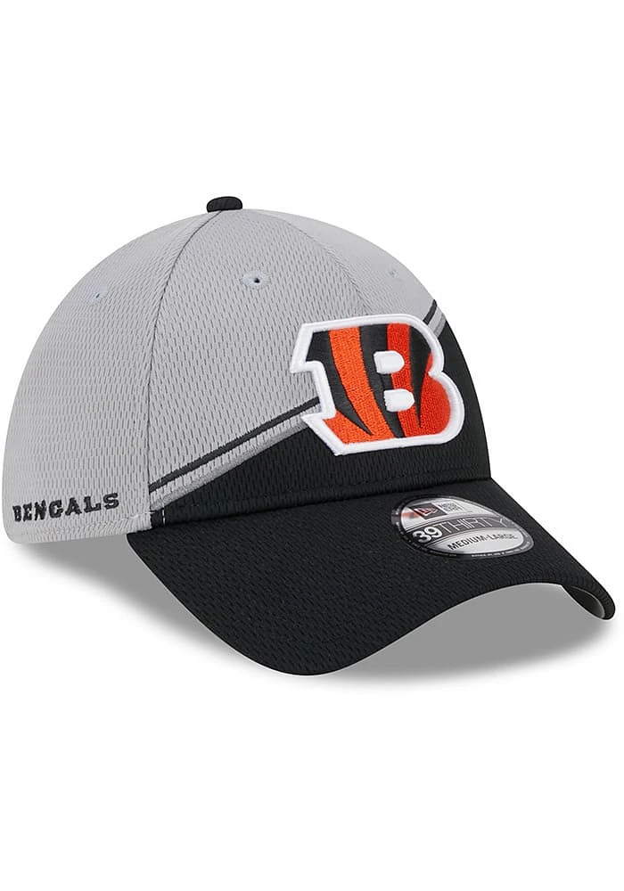 New Era Cincinnati Bengals Mens Grey Sideline GRA 39THIRTY Flex Hat