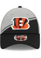 New Era Cincinnati Bengals 2023 Sideline GRA Stretch 9FORTY Adjustable Hat - Grey