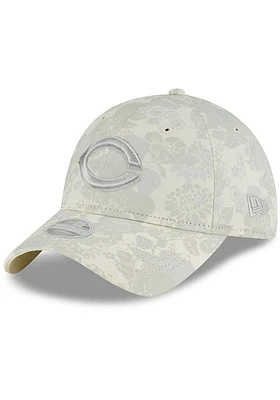 New Era Cincinnati Reds White Tonal Flowery W 9TWENTY Womens Adjustable Hat