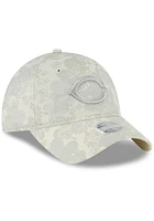 New Era Cincinnati Reds White Tonal Flowery W 9TWENTY Womens Adjustable Hat