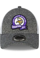 New Era Minnesota Vikings 2022 Division Champions LR 9FORTY Adjustable Hat - Graphite