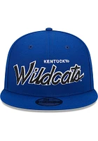 New Era Kentucky Wildcats Blue Evergreen  Script 9FIFTY Mens Snapback Hat