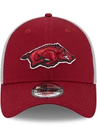 New Era Arkansas Razorbacks Mens Cardinal Evergreen  Team Neo 39THIRTY Flex Hat