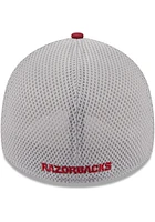 New Era Arkansas Razorbacks Mens Cardinal Evergreen  Team Neo 39THIRTY Flex Hat