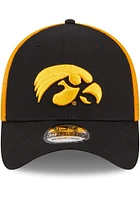 New Era Iowa Hawkeyes Mens Black Evergreen  Team Neo 39THIRTY Flex Hat