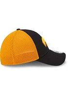 New Era Iowa Hawkeyes Mens Black Evergreen  Team Neo 39THIRTY Flex Hat