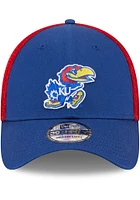 New Era Kansas Jayhawks Mens Blue Evergreen  Team Neo 39THIRTY Flex Hat