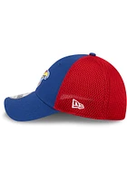 New Era Kansas Jayhawks Mens Blue Evergreen  Team Neo 39THIRTY Flex Hat