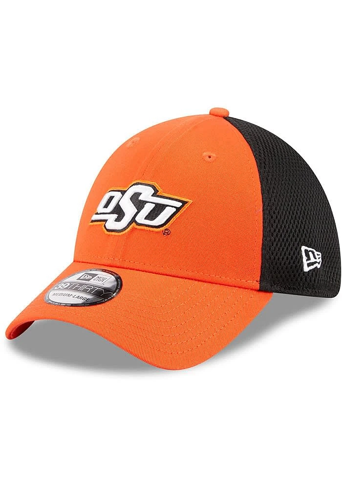 New Era Oklahoma State Cowboys Mens Orange Evergreen Team Neo 39THIRTY Flex Hat