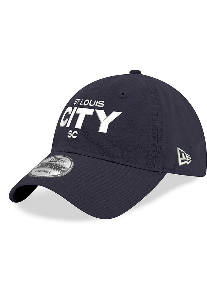 New Era St Louis City SC Wordmark 9TWENTY Classic Adjustable Hat - Navy Blue