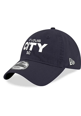 New Era St Louis City SC Wordmark 9TWENTY Classic Adjustable Hat - Navy Blue