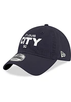 New Era St Louis City SC Wordmark 9TWENTY Classic Adjustable Hat - Navy Blue