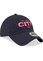 New Era St Louis City SC Wordmark 9TWENTY Adjustable Hat - Navy Blue