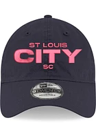 New Era St Louis City SC Wordmark 9TWENTY Adjustable Hat - Navy Blue