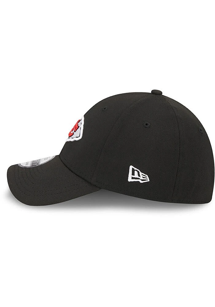 New Era Kansas City Chiefs Mens Black Evergreen Team Color 39THIRTY Flex Hat