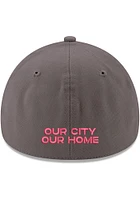 New Era St Louis City SC Mens Graphite Street Crest 39THIRTY Flex Hat
