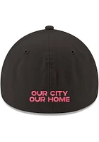 New Era St Louis City SC Mens Black Street Crest 39THIRTY Flex Hat