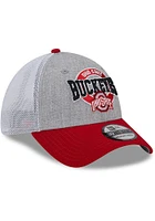 New Era Ohio State Buckeyes Mens Grey Heather 3T 39THIRTY Flex Hat