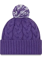 New Era TCU Horned Frogs Purple Cozy Cable Womens Knit Hat