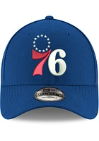 New Era Philadelphia 76ers 76 logo The League 9FORTY Adjustable Hat - Blue