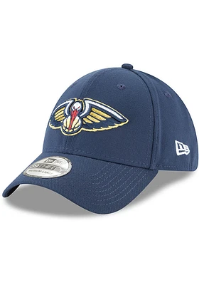 New Era Orleans Pelicans Mens Navy Blue Primary Logo Team Classic 39THIRTY Flex Hat
