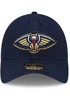 New Era New Orleans Pelicans Primary Logo Core Classic 2.0 9TWENTY Adjustable Hat - Navy Blue