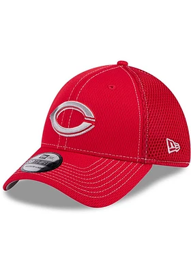 New Era Cincinnati Reds Red Game Day Contrast Thread JR 39THIRTY Youth Flex Hat