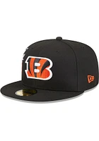 New Era Cincinnati Bengals Mens Black Neon 59FIFTY Fitted Hat