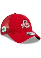 New Era Ohio State Buckeyes Distinct Trucker 9TWENTY Adjustable Hat - Red