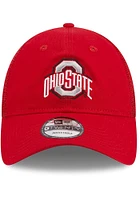 New Era Ohio State Buckeyes Distinct Trucker 9TWENTY Adjustable Hat - Red