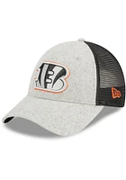 New Era Cincinnati Bengals Gray Pop Trucker 9FORTY Adjustable Hat - Grey