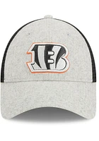 New Era Cincinnati Bengals Gray Pop Trucker 9FORTY Adjustable Hat - Grey