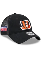 New Era Cincinnati Bengals Distinct Trucker 9TWENTY Adjustable Hat - Black