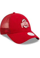 New Era Ohio State Buckeyes Red Logo Sparkle 9FORTY Womens Adjustable Hat