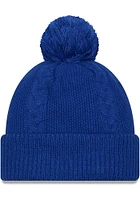 New Era Kentucky Wildcats Blue Cabled Cuff Pom Womens Knit Hat