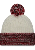 New Era Ohio State Buckeyes White Fresh Cuff Pom Womens Knit Hat