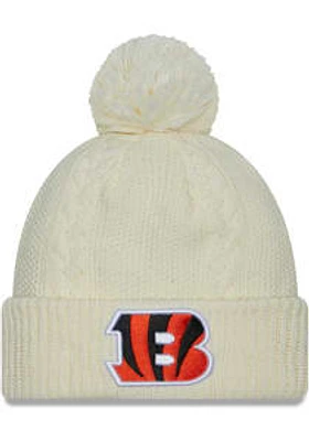 New Era Cincinnati Bengals Cabled Cuff Pom Womens Knit Hat