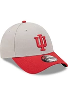 New Era Indiana Hoosiers The League Adjustable Hat - Grey