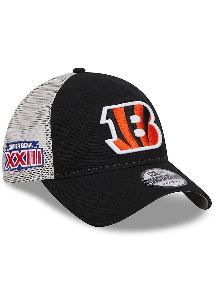 New Era Cincinnati Bengals Black Game Day Super Side Patch Trucker JR 9TWENTY Youth Adjustable H..