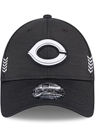 New Era Cincinnati Reds 2024 Clubhouse Alt CW Stretch Snap 9FORTY Adjustable Hat - Black