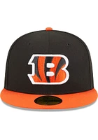 New Era Cincinnati Bengals Black Jr Hidden 59FIFTY Youth Fitted Hat